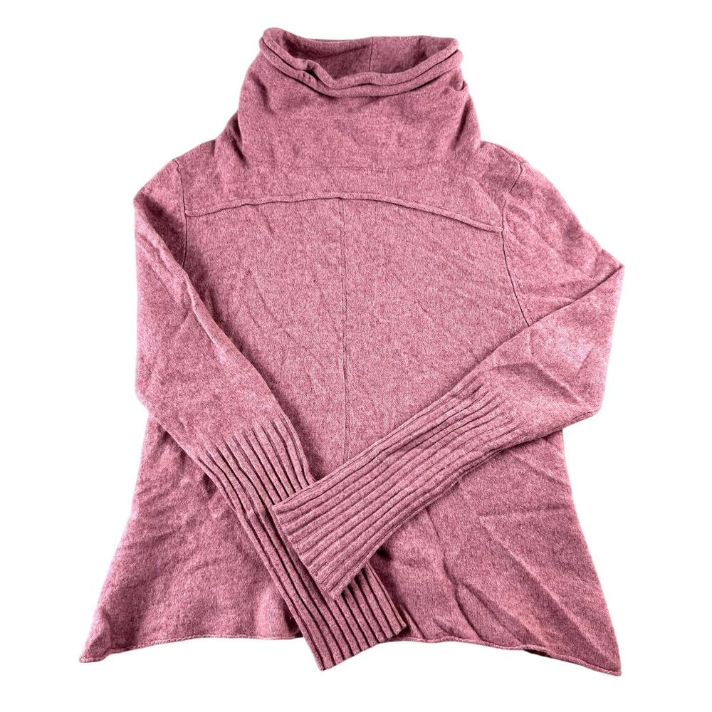 knyt & lynk Women 100% Cashmere Pullover Sweater Size Small Blush Cozy Cowl Neck